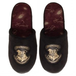Pantofole Harry Potter Slytherin – Unisex Adulto Con Stemma – Nere E Verdi – Taglia UK 5-7